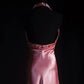 Pink exquisite beaded retro fashion long satin prom dress party dress nv5210