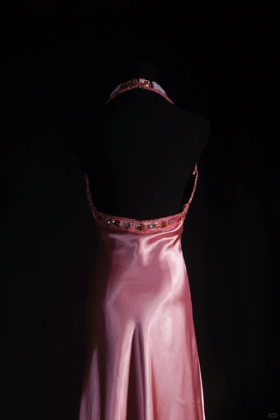 Pink exquisite beaded retro fashion long satin prom dress party dress nv5210