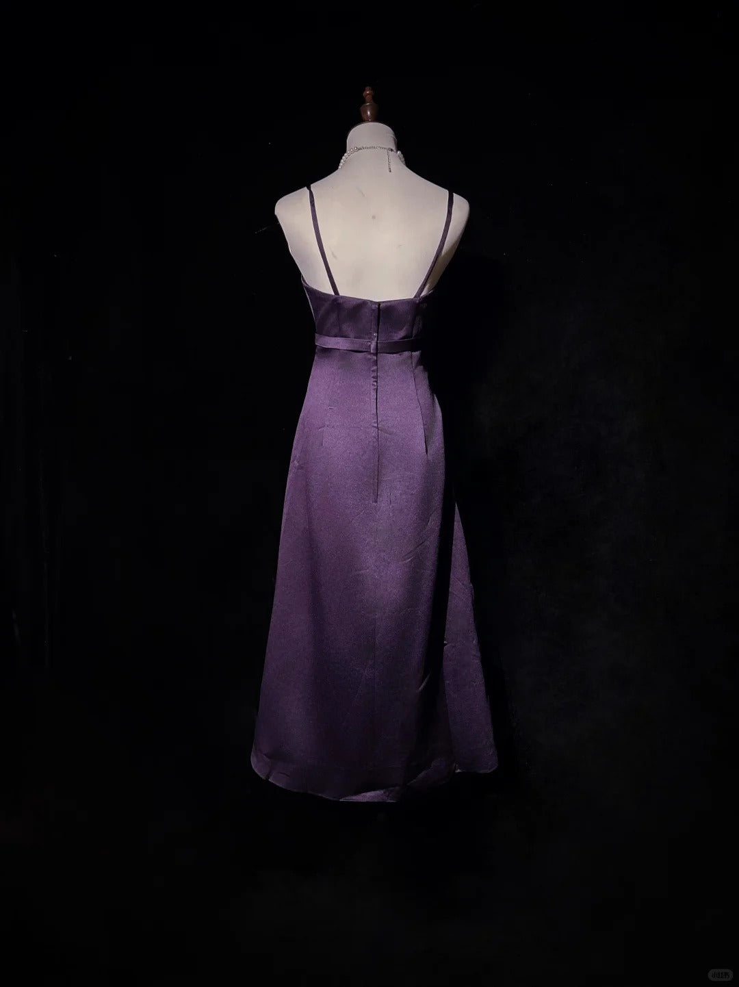 Purple Homecoming Dress Beaded Short Satin Prom Dress Party Dress nv4390