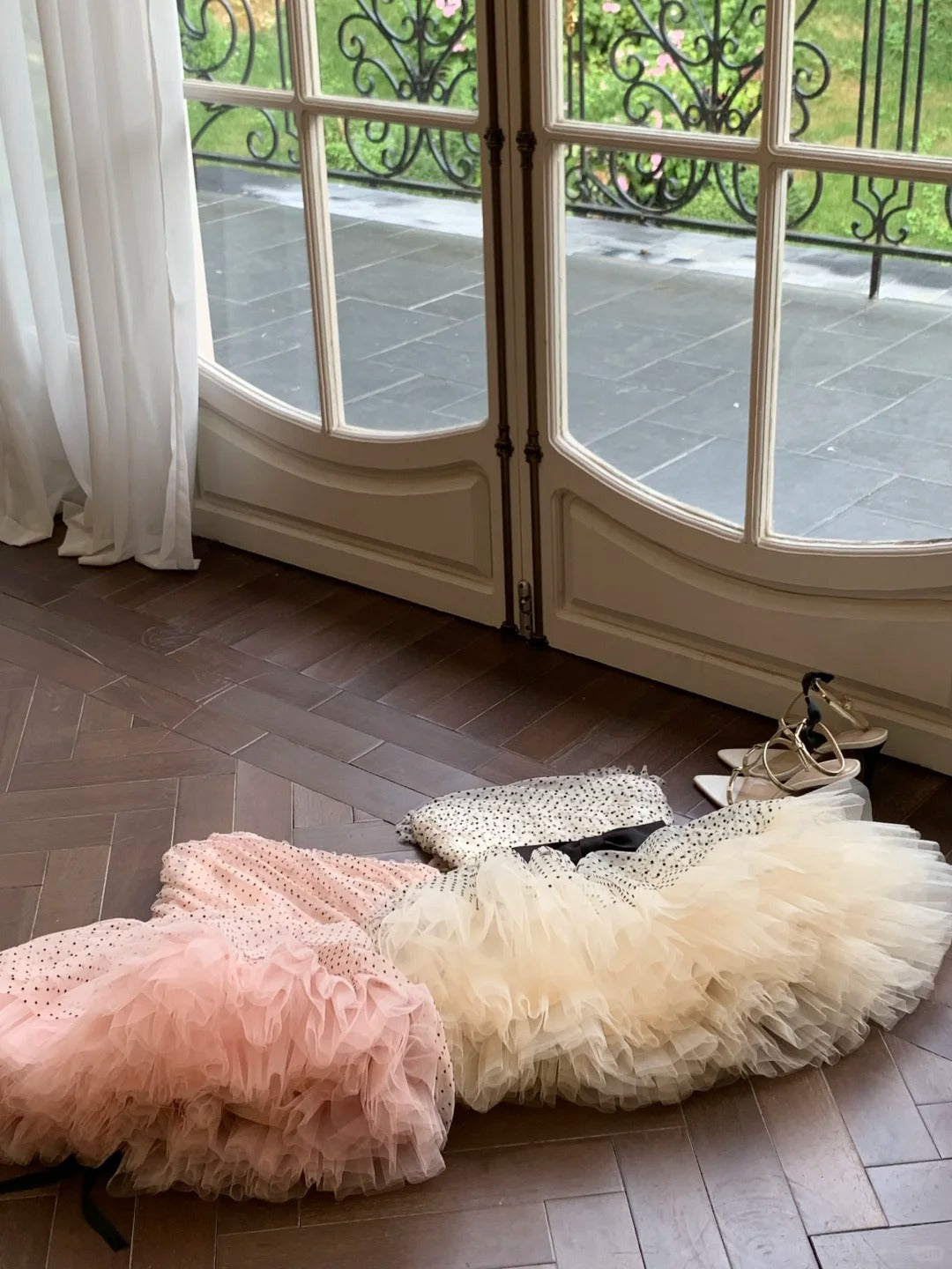 NiceVestidos--Short Homecoming Dress Birthday Dress Tulle Polka Dot Puffy Dress NV5671