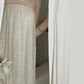 Ivory White Gorgeous Exquisite Beading Long Floor Length Tulle Sequined Ball Gown Evening Dress Birthday Holiday Party Dress nv4070
