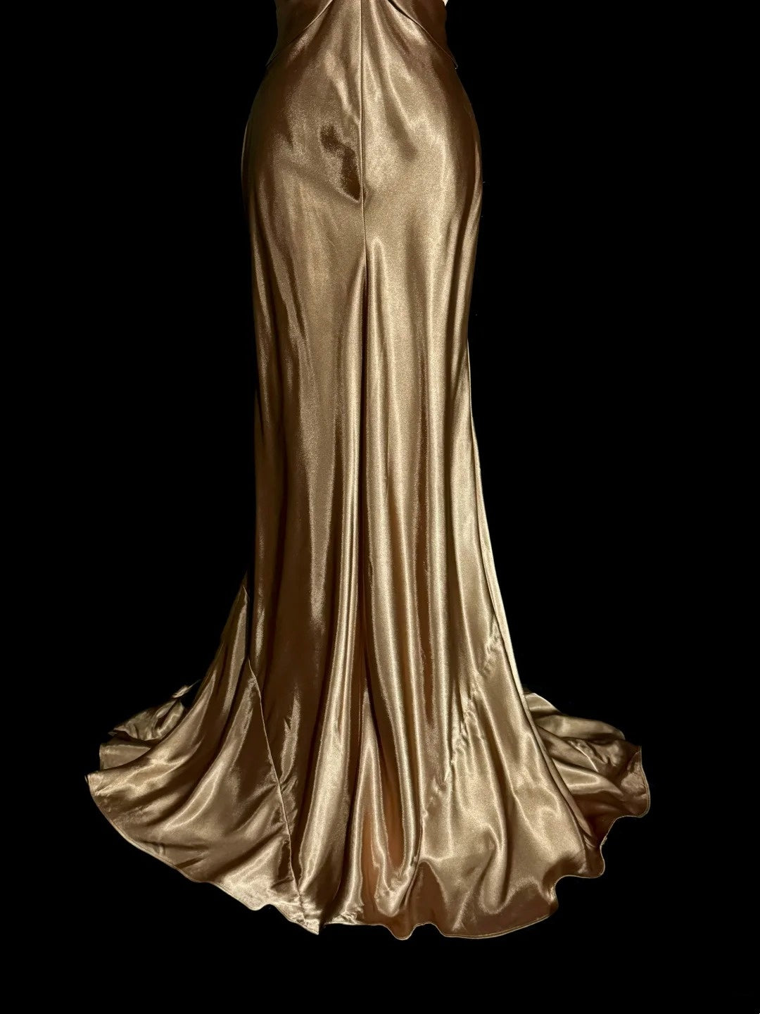 Gold Fashion Elegant Venus Goddess Long Satin Ball Gown Evening Dress Party Dress nv4556