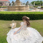 White sweet long chiffon homecoming dress birthday party dress two piece suit nv4939