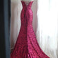 Pink Sparkling Glitter Long Tight Dress NV6583