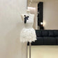 White Fashion Homecoming Dress Short Chiffon Princess Birthday Party Dress nv4363