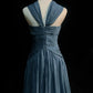 Blue long chiffon Prom Dress evening gown bridesmaid dress nv4395