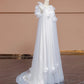 White floral fairy long chiffon ball gown, evening gown nv5076