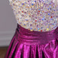 Purple Sparkling Beaded Long Floor-Length Prom Dress nv4967