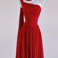 Rotes, modisches Meerjungfrau-Kleid, lang, Chiffon, Ballkleid, Abendkleid, Partykleid, nv4729