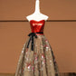 Red tube top floral elegant fashion long tulle Prom Dress evening dress party dress  nv4746