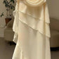 Ivory stylish elegant short mid-length chiffon party dress pleated homecoming dress nv4527