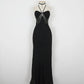 Black vintage elegant fashion long chiffon ball gown evening dress party dress nv3549