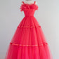NiceVestidos - Rosa langes formelles Ballkleid aus Tüll, NV5478