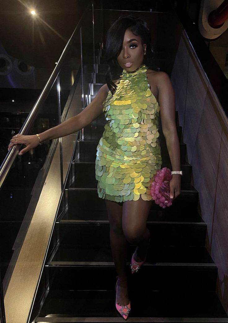 Green Stylish Elegant Strap Short Sequined Homecoming Dress Birthday Party Dress Evening Dress Prom Dress nv3956