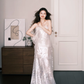Sparkly Sequin Mermaid Formal Dress Strapless Tulle Overlay Evening Gown  NV7260