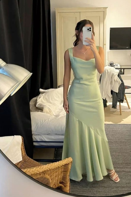 NiceVestidos - Robe de soirée élégante en satin, simple et tendance, robe de bal longue, NV5844