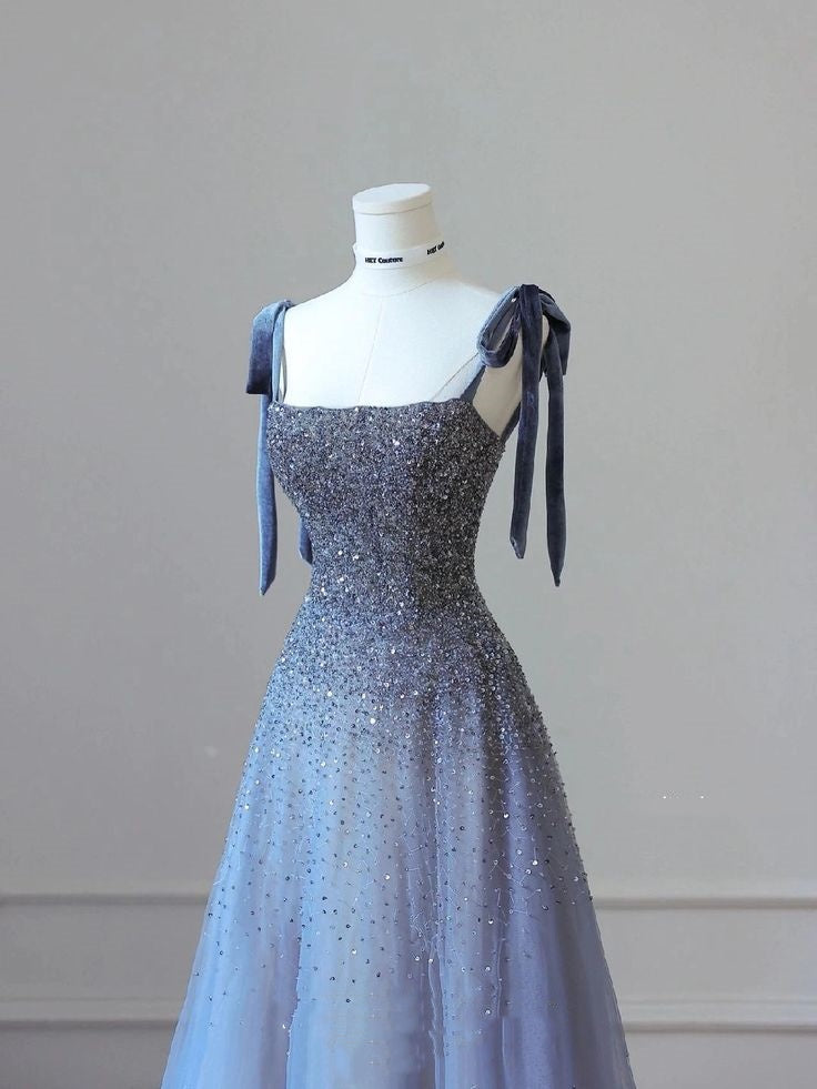 Purple Gorgeous Luxurious Shiny Elegant Fashion Exquisite Rhinestone Floor Length Tulle Graduation Gown Prom Gown Evening Gown nv3940