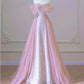 Light Pink Shiny Elegant Delicate Beaded Sweetheart Neck Long Tulle Sequin Ball Gown Evening Dress Party Dress nv3783