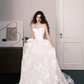 Sweetheart Strapless Boned Tulle Wedding Dress with 3D Flower Appliques  NV7373