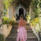 Pink Ocean Goddess Chiffon Long Prom Dress Evening Dress Party Dress nv4762