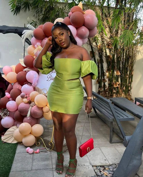 Green fashion two piece suit homecoming dress birthday dress prom dress party dress evening dress nv1855