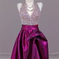 Purple Sparkling Beaded Long Floor-Length Prom Dress nv4967