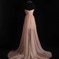 Pink lace tube top short front long back prom dress evening dress homecoming dress birthday dress nv4789