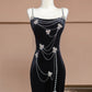 Black butterfly velvet long beaded prom dress evening gown nv5077