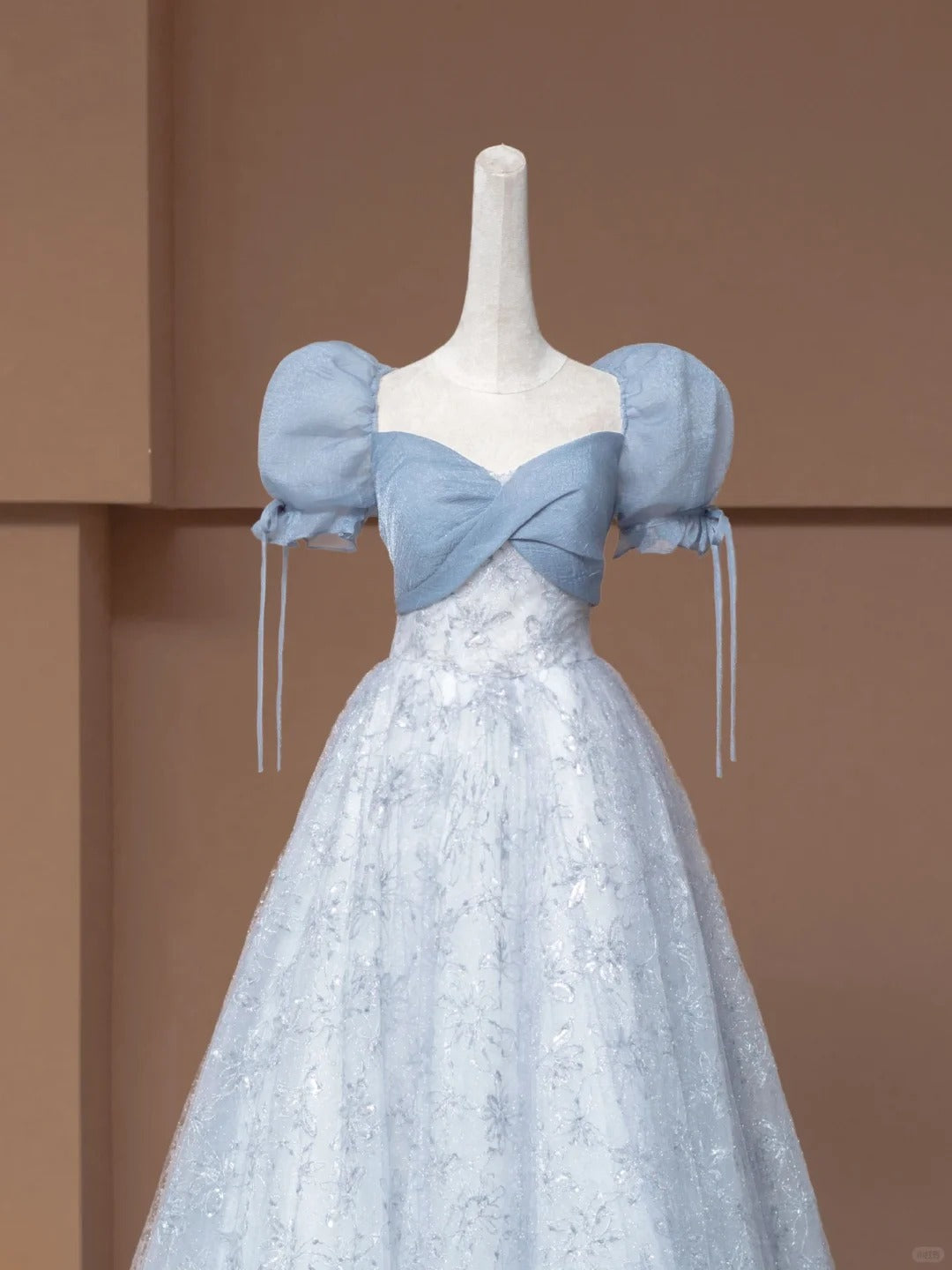 Blau Süße Floral Elegante Mode Lange Ballkleid Abendkleid Party Kleid Mädchen Kleid nv4745