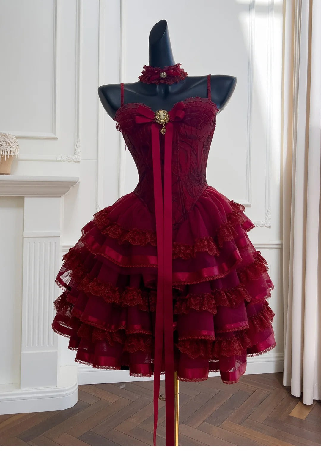 Burgundy Fashion Short tulle Homecoming Dress Birthday Party Dress nv5312