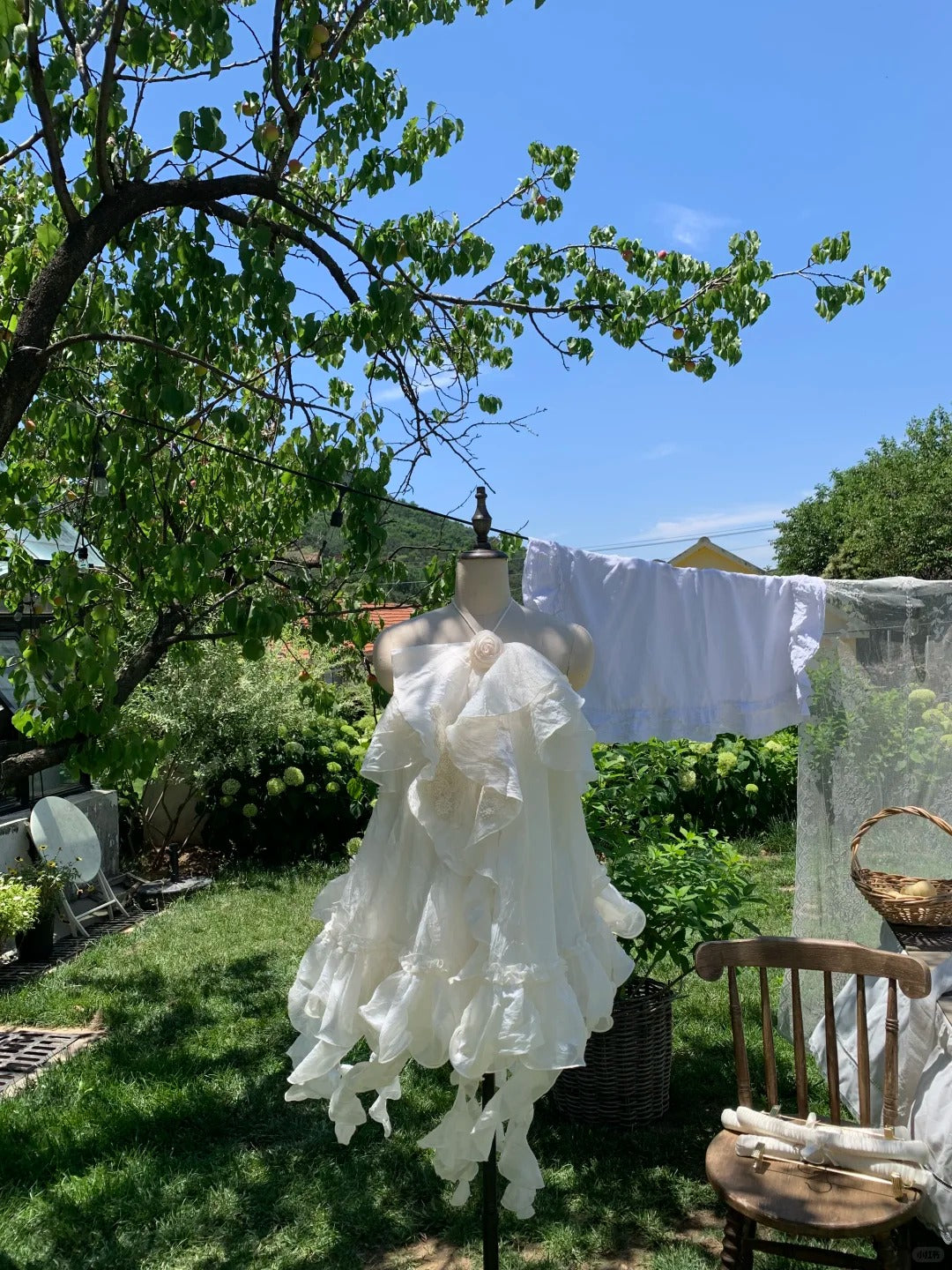 White Sweet Short Chiffon Homecoming Dress Birthday Party Dress nv4938