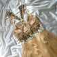 Gold Beaded Gorgeous Tulle Short Homecoming Dress Birthday Dress nv5237