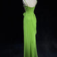 Green Olive-Colored Long Dress  NV6864