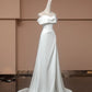 White Elegant Fashion Long Satin Prom Dress Evening Dress Party Dress nv4737