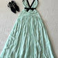NiceVestidos-Mint Green Chiffon Holiday Strapless Dress Travel Dress nv5542
