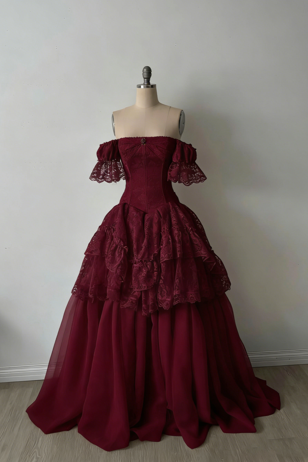 Weißes, kurzes, zartes Spitzenkleid, langes Brautkleid NV6689