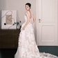 Sweetheart Lace Tulle Wedding Dress 3D Floral With Cape Bridal Gown  NV7216