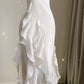 White Shiny Fashion Spaghetti Straps Long Satin Backless Long Ball Gown Evening Dress Party Dress nv3581
