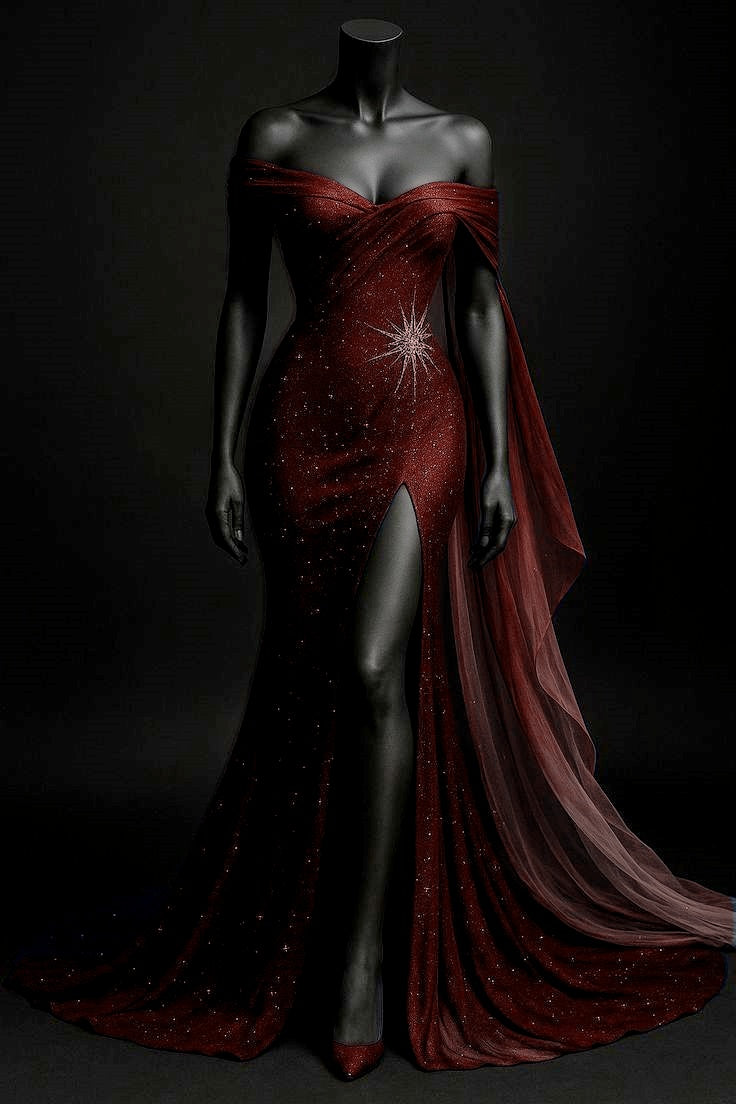 Robe de soirée longue fendue sexy en tulle perlé bleu royal nv5121