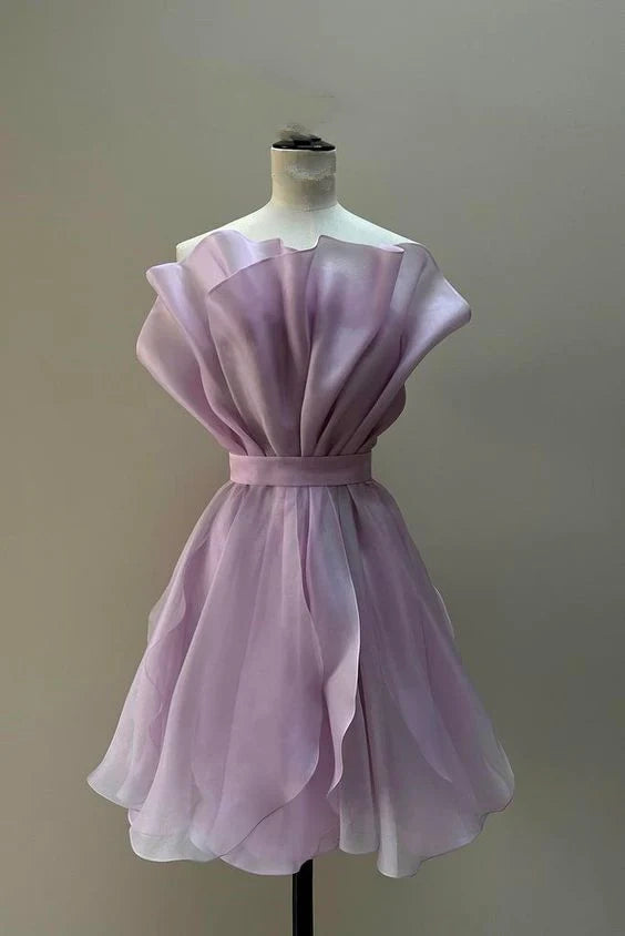 Robe courte violette pour fête d'anniversaire, robe de soirée, robe de soirée, nv2111