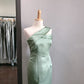 Green fashion simple elegant long satin ball gown evening dress wedding mother of the party dress bridesmaid dress prom dress nv3892