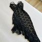 Black Fashion Exquisite Lace Long Ruffled Ball Gown Evening Dress Party Dress nv3421