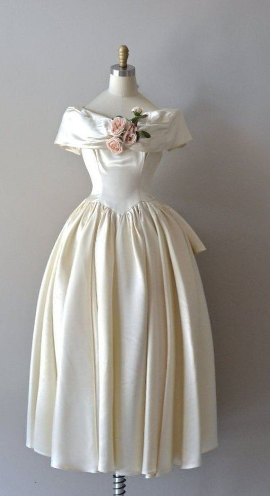 NiceVestidos-Bridesmaid Dresses Sweet Floral Elegant Short Satin Homecoming Dress Birthday Dress nv5509