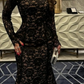 New Lace Fishtail Long-Sleeved Dress - Sexy And Mature Dress NV6328