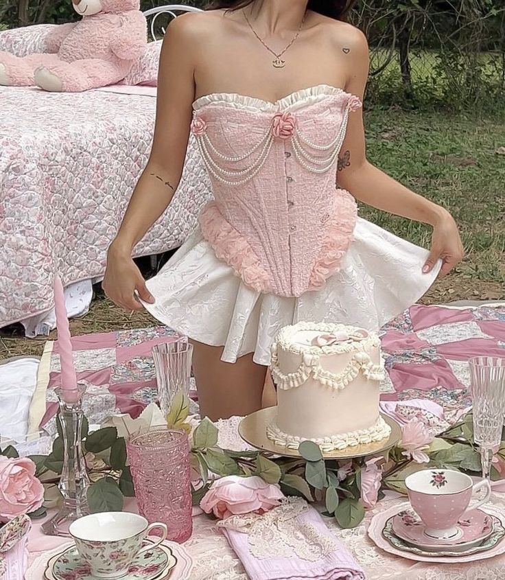 Pink Sweet Fashion Short Lace Homecoming Dress Birthday Party Dress nv4886