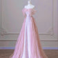 Light Pink Shiny Elegant Delicate Beaded Sweetheart Neck Long Tulle Sequin Ball Gown Evening Dress Party Dress nv3783