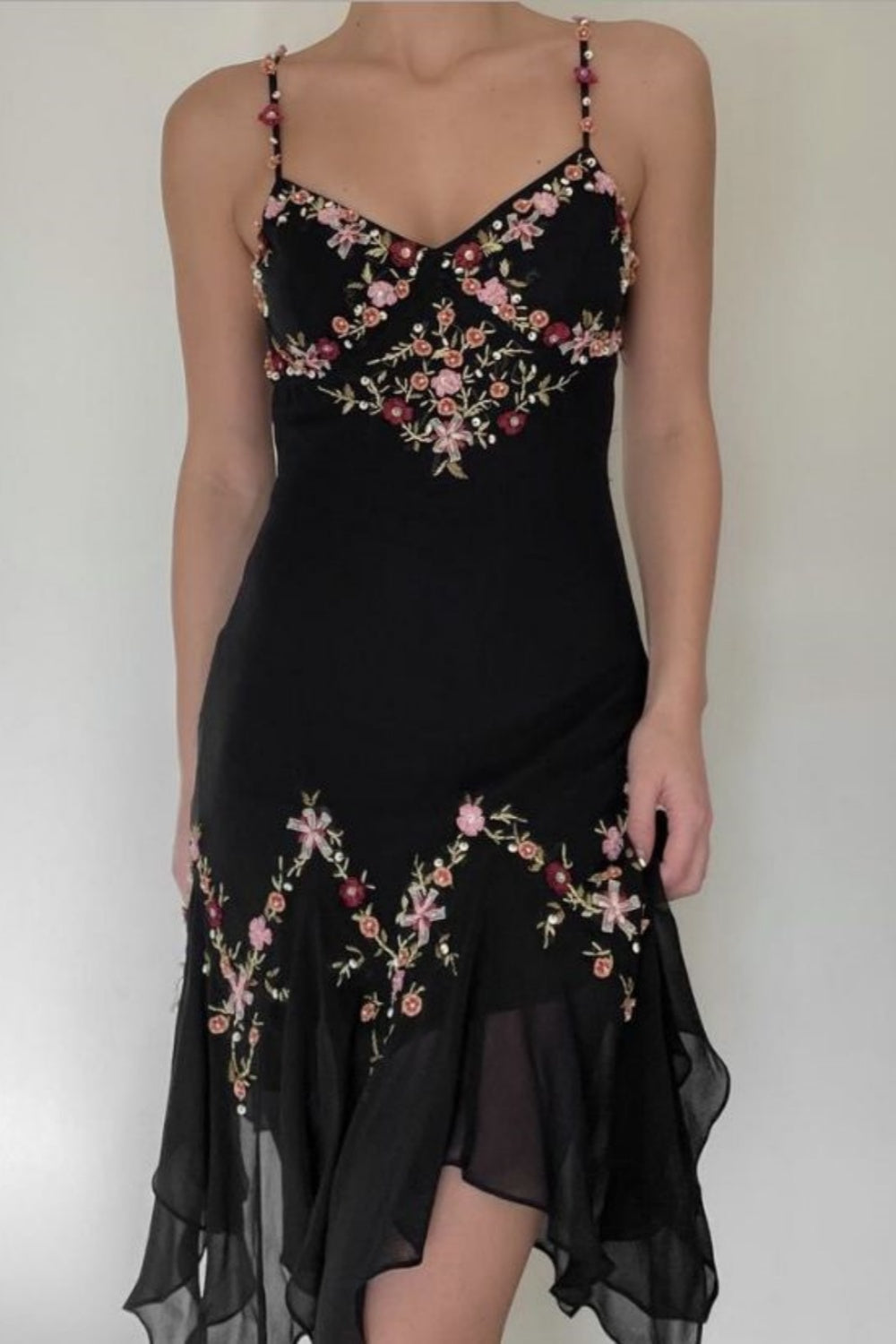 NiceVestidos-Black Floral Fairy Short/Mid-Length Unique Homecoming Dre NiceVestidos-Black Floral Fairy Short/Mid-Length Unique Homecoming Dre