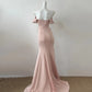 White/Pink Simple Elegant Long Satin Floor Length Slit Ball Gown Evening Gown Party Dress nv4128