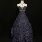 Sparkling dreamy starry purple night star river exquisite beaded satin floor-length retro long ball gown nv5149