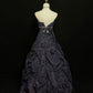 Sparkling dreamy starry purple night star river exquisite beaded satin floor-length retro long ball gown nv5149